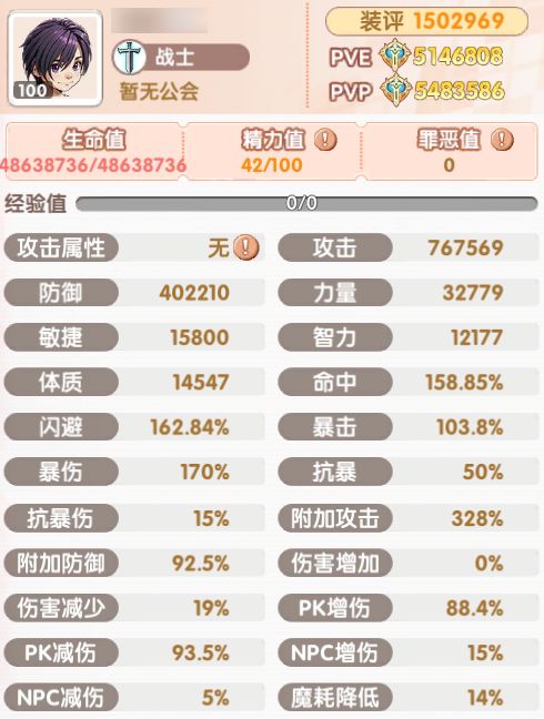 飞飞重逢手游攻略宝典丨通用战士英雄装搭配数值对比！(图8)